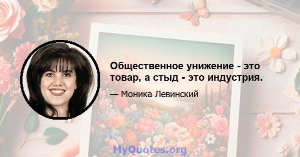 Общественное унижение - это товар, а стыд - это индустрия.