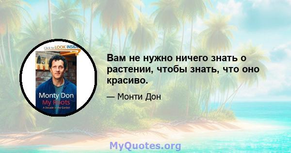 Вам не нужно ничего знать о растении, чтобы знать, что оно красиво.