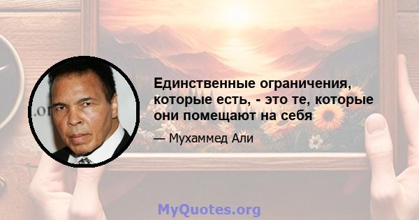 Единственные ограничения, которые есть, - это те, которые они помещают на себя