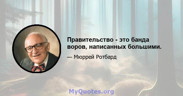 Правительство - это банда воров, написанных большими.