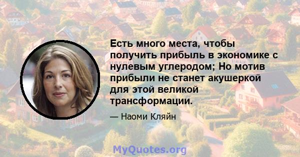 Есть много места, чтобы получить прибыль в экономике с нулевым углеродом; Но мотив прибыли не станет акушеркой для этой великой трансформации.