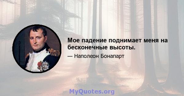 Мое падение поднимает меня на бесконечные высоты.