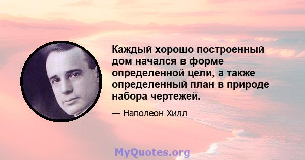 Каждый хорошо построенный дом начался в форме определенной цели, а также определенный план в природе набора чертежей.