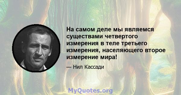 На самом деле мы являемся существами четвертого измерения в теле третьего измерения, населяющего второе измерение мира!