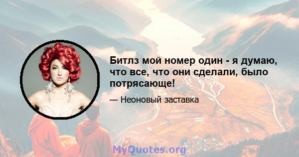 Битлз мой номер один - я думаю, что все, что они сделали, было потрясающе!