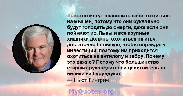 Львы не могут позволить себе охотиться на мышей, потому что они буквально будут голодать до смерти, даже если они поймают их. Львы и все крупные хищники должны охотиться на игру, достаточно большую, чтобы оправдать