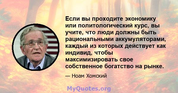 Если вы проходите экономику или политологический курс, вы учите, что люди должны быть рациональными аккумуляторами, каждый из которых действует как индивид, чтобы максимизировать свое собственное богатство на рынке.