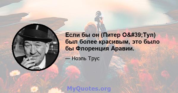 Если бы он (Питер О'Тул) был более красивым, это было бы Флоренция Аравии.