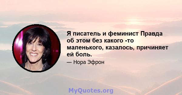 Я писатель и феминист Правда об этом без какого -то маленького, казалось, причиняет ей боль.