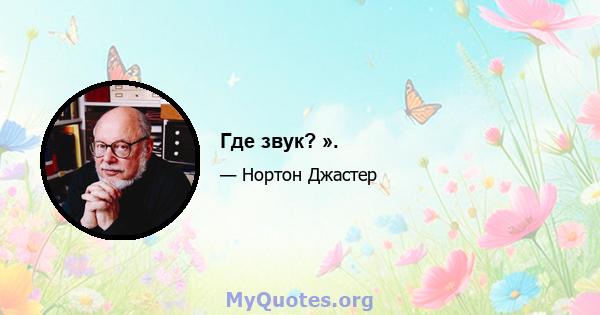 Где звук? ».