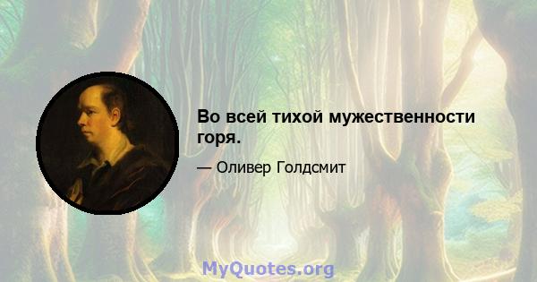 Во всей тихой мужественности горя.