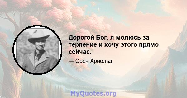 Дорогой Бог, я молюсь за терпение и хочу этого прямо сейчас.