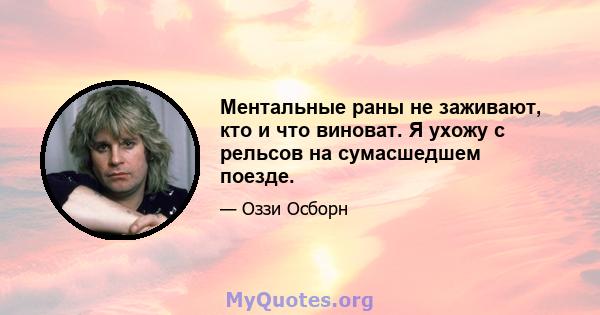 Ментальные раны не заживают, кто и что виноват. Я ухожу с рельсов на сумасшедшем поезде.