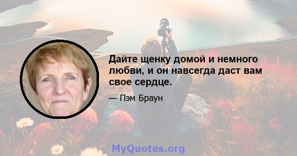 Дайте щенку домой и немного любви, и он навсегда даст вам свое сердце.