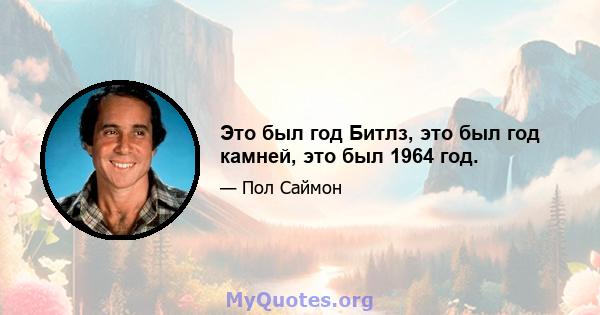 Это был год Битлз, это был год камней, это был 1964 год.