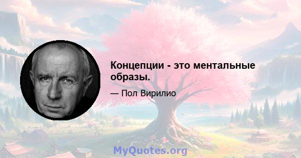 Концепции - это ментальные образы.