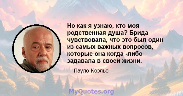 Но как я узнаю, кто моя родственная душа? Брида чувствовала, что это был один из самых важных вопросов, которые она когда -либо задавала в своей жизни.