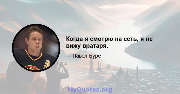 Когда я смотрю на сеть, я не вижу вратаря.