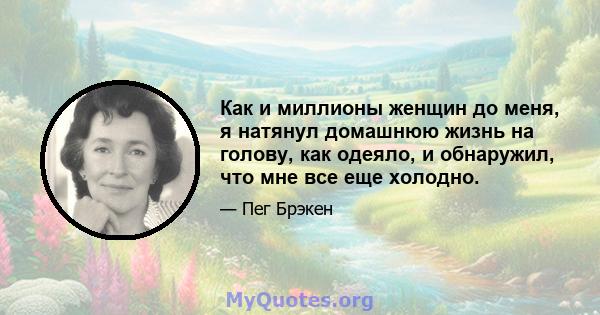 Как и миллионы женщин до меня, я натянул домашнюю жизнь на голову, как одеяло, и обнаружил, что мне все еще холодно.