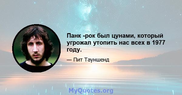 Панк -рок был цунами, который угрожал утопить нас всех в 1977 году.