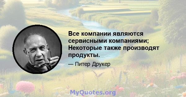 Все компании являются сервисными компаниями; Некоторые также производят продукты.