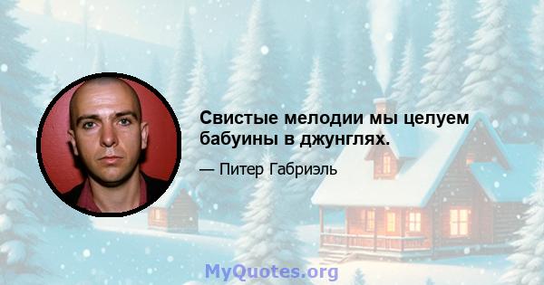 Свистые мелодии мы целуем бабуины в джунглях.