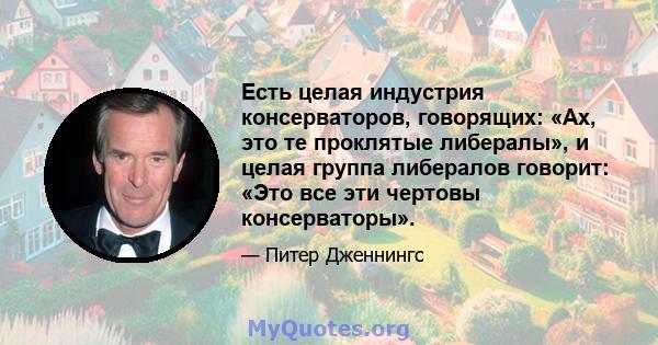 Есть целая индустрия консерваторов, говорящих: «Ах, это те проклятые либералы», и целая группа либералов говорит: «Это все эти чертовы консерваторы».