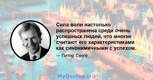 Сила воли настолько распространена среди очень успешных людей, что многие считают его характеристиками как синонимичными с успехом.