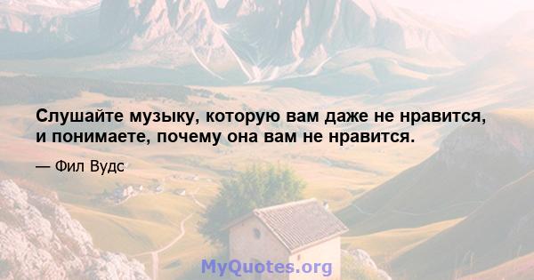 Слушайте музыку, которую вам даже не нравится, и понимаете, почему она вам не нравится.