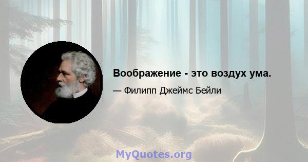 Воображение - это воздух ума.