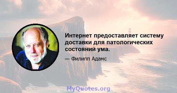 Интернет предоставляет систему доставки для патологических состояний ума.