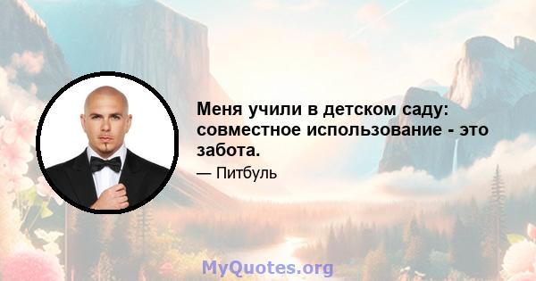 Меня учили в детском саду: совместное использование - это забота.