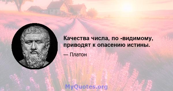 Качества числа, по -видимому, приводят к опасению истины.