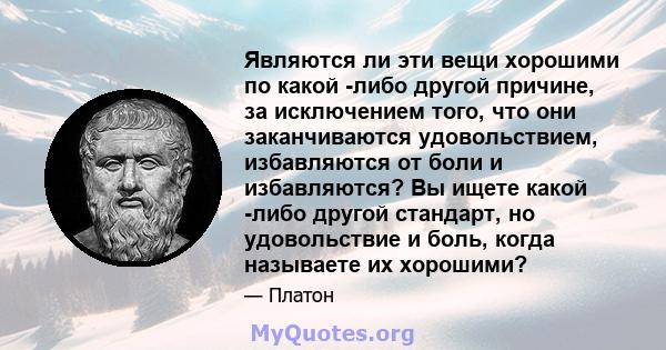 Являются ли эти вещи хорошими по какой -либо другой причине, за исключением того, что они заканчиваются удовольствием, избавляются от боли и избавляются? Вы ищете какой -либо другой стандарт, но удовольствие и боль,