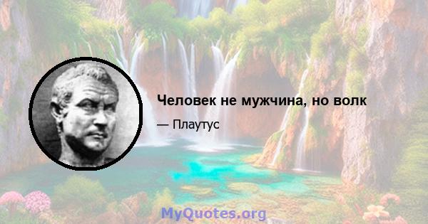 Человек не мужчина, но волк