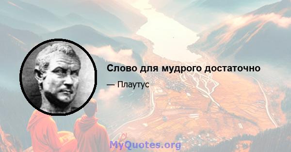 Слово для мудрого достаточно