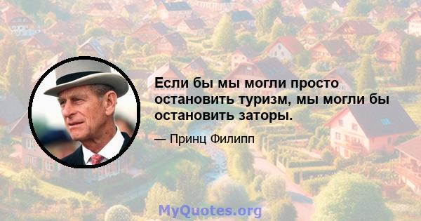 Если бы мы могли просто остановить туризм, мы могли бы остановить заторы.