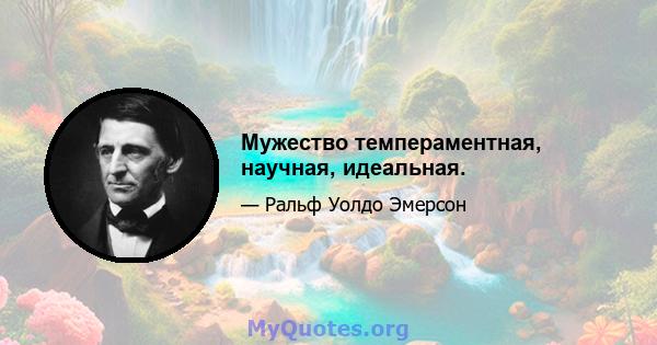 Мужество темпераментная, научная, идеальная.