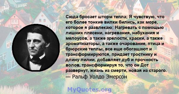 Сюда бросает шторм тепла; Я чувствую, что его более тонкие вилки бились, как море, которое я развлекаю; Нагревать с помощью лишних плесени, нагревания, набухания и мелоусов, а также зрелости, краски, а также