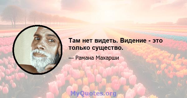 Там нет видеть. Видение - это только существо.