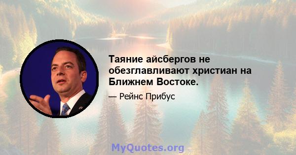 Таяние айсбергов не обезглавливают христиан на Ближнем Востоке.