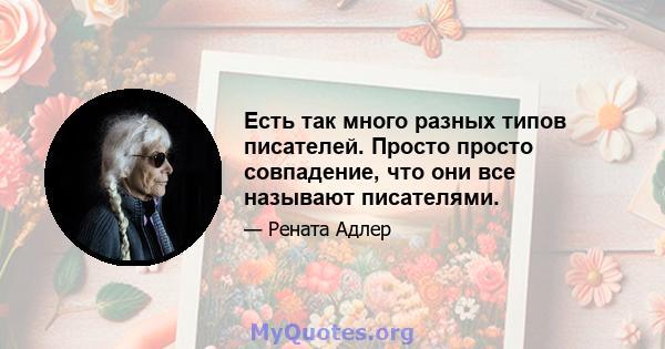 Есть так много разных типов писателей. Просто просто совпадение, что они все называют писателями.