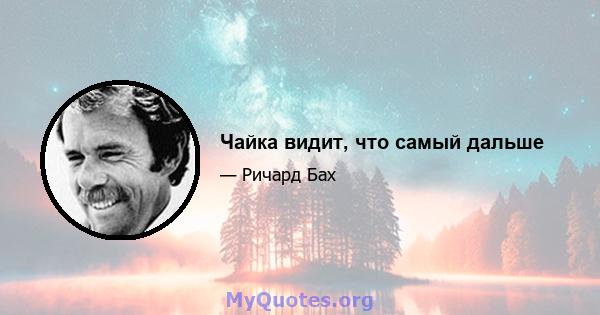 Чайка видит, что самый дальше