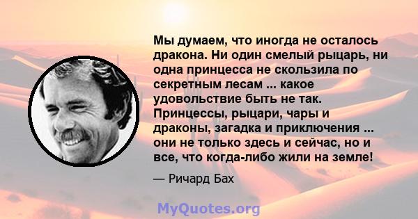 Мы думаем, что иногда не осталось дракона. Ни один смелый рыцарь, ни одна принцесса не скользила по секретным лесам ... какое удовольствие быть не так. Принцессы, рыцари, чары и драконы, загадка и приключения ... они не 