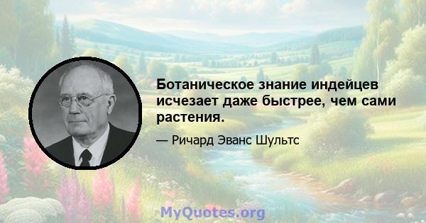 Ботаническое знание индейцев исчезает даже быстрее, чем сами растения.