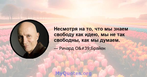 Несмотря на то, что мы знаем свободу как идею, мы не так свободны, как мы думаем.