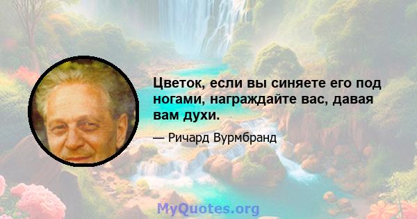 Цветок, если вы синяете его под ногами, награждайте вас, давая вам духи.