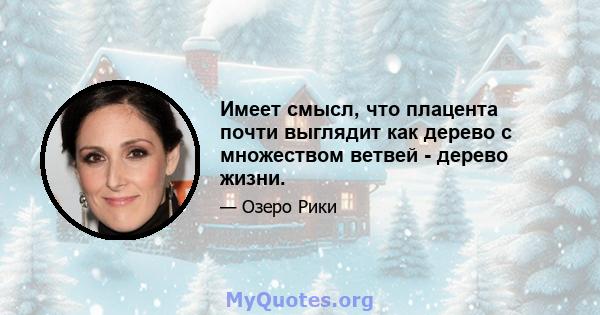 Имеет смысл, что плацента почти выглядит как дерево с множеством ветвей - дерево жизни.