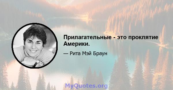 Прилагательные - это проклятие Америки.