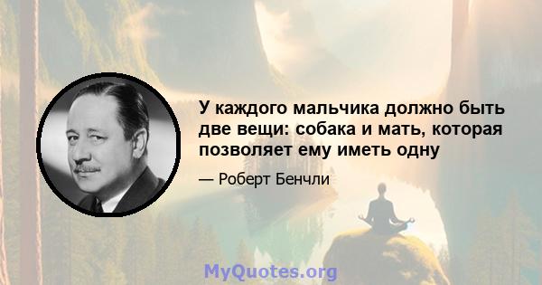 У каждого мальчика должно быть две вещи: собака и мать, которая позволяет ему иметь одну